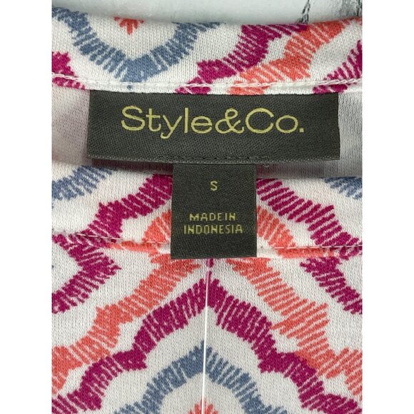 Style&Co. Womens Small Pima Cotton Shirt 3/4 Sleeve - Picture 8 of 9